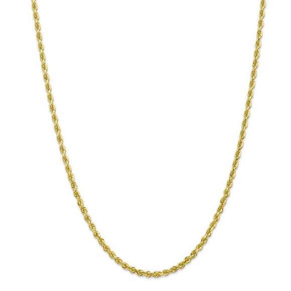 3.25mm 10k Yellow Gold D/C Quadruple Rope Chain Necklace, 22 Inch - Picture 3 of 8